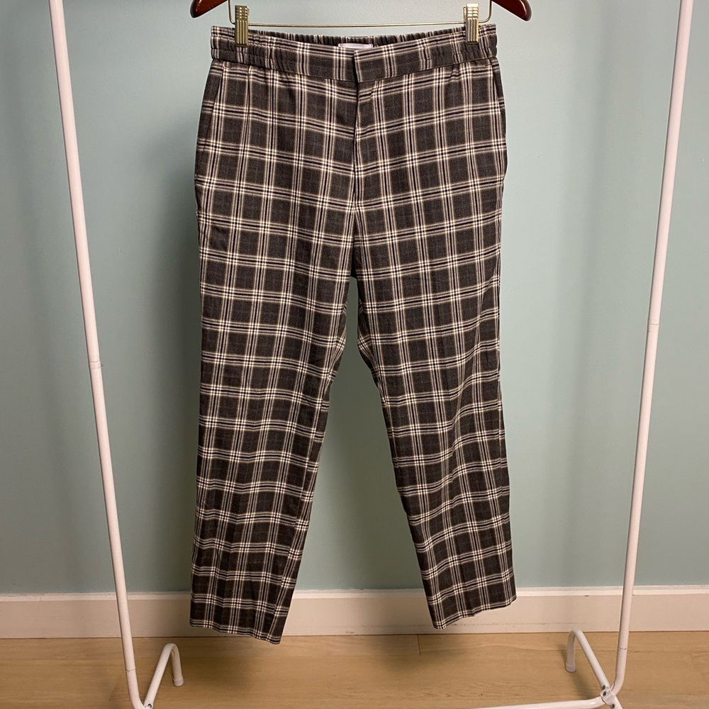 Topman Checkered Men's Pants - Black and White